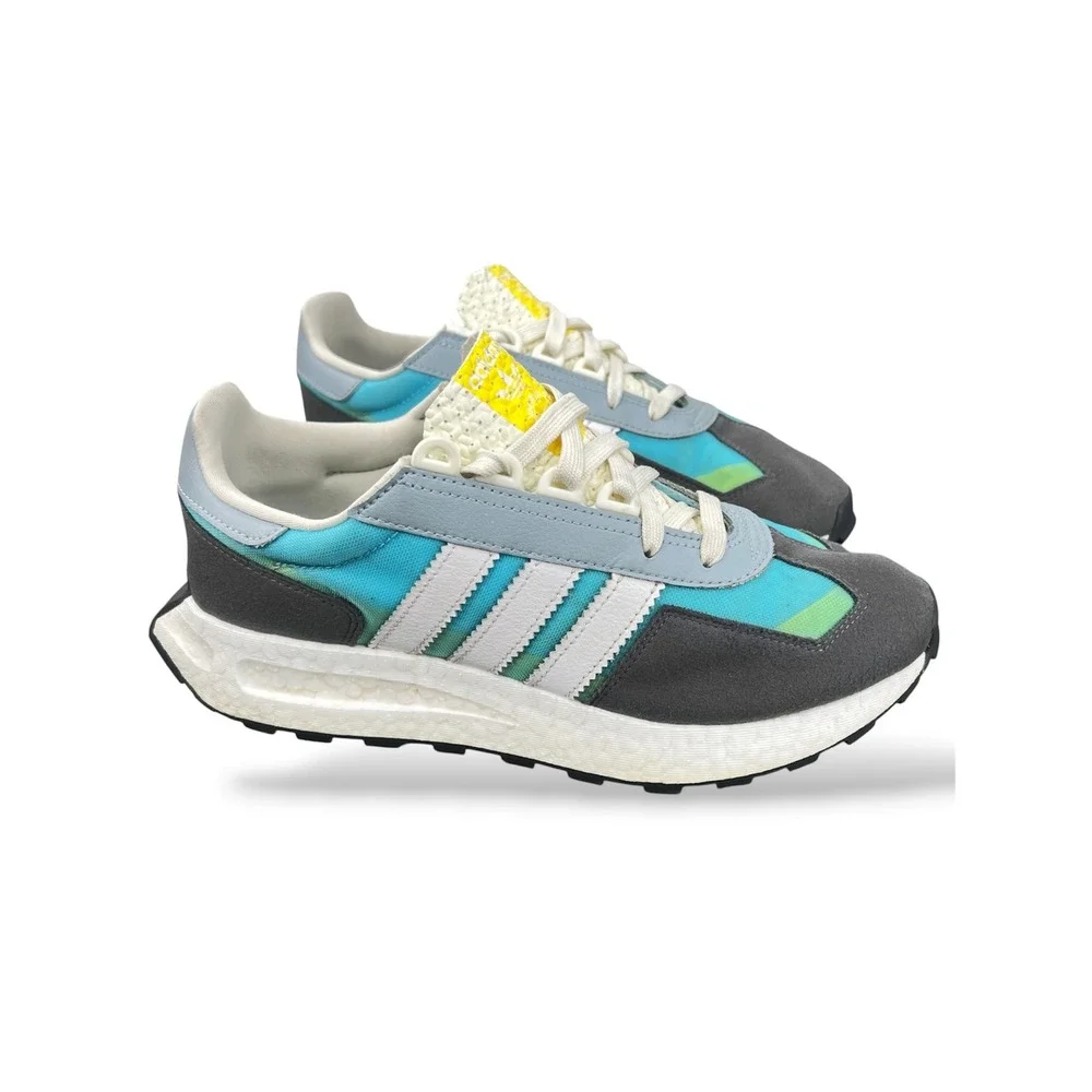Adidas Retropy E5 Mens 9.5 Pulse Blue Grey White Boost Sneakers check details!!!